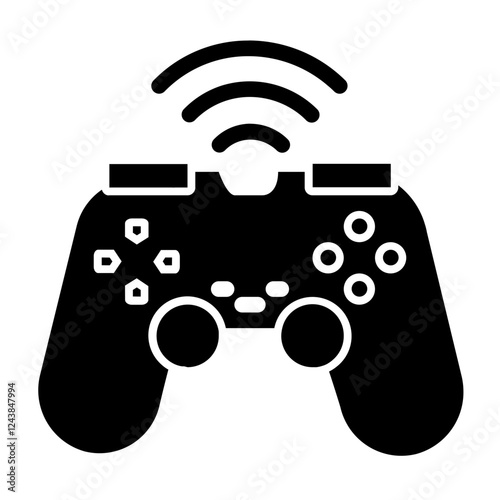 wireless stick glyph icon