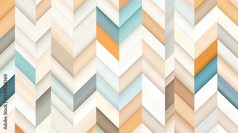 Abstract Geometric Chevron Pattern in Pastel Shades Abstract Geometric Chevron Pattern in Pastel Shades