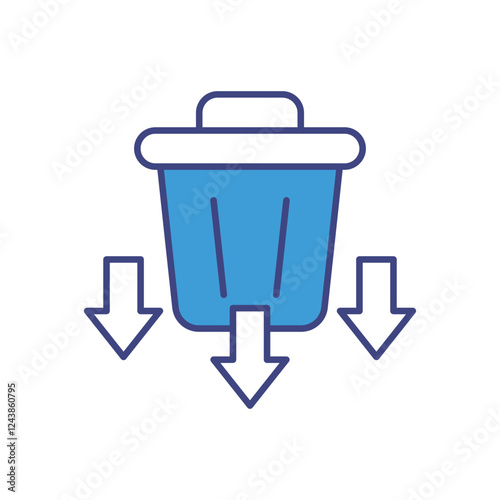 Waste Reduction icon vector stock illustration