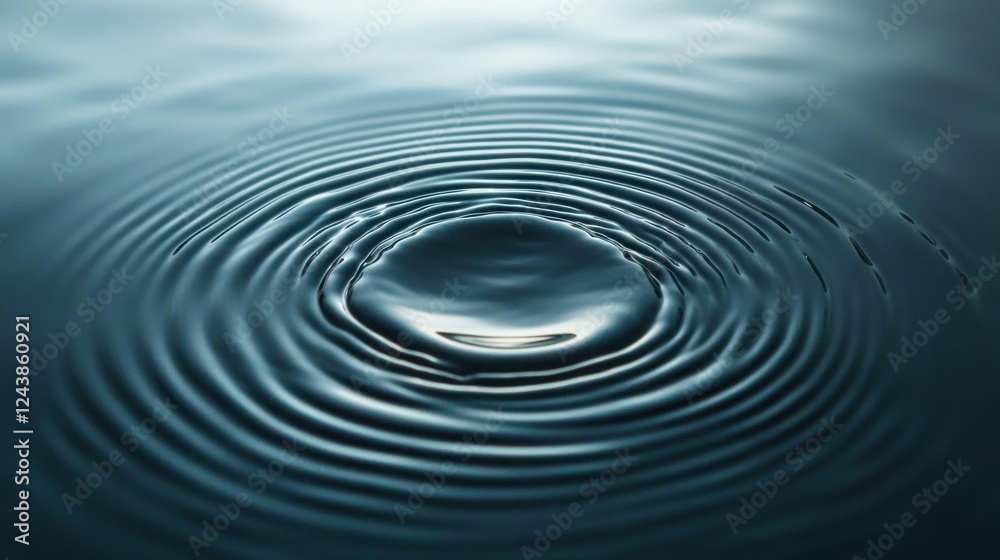 Water Drop Ripples: Serenity in Stillness Water Drop Ripples: Serenity in Stillness