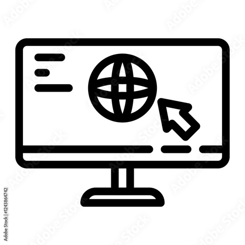 search engines line icon