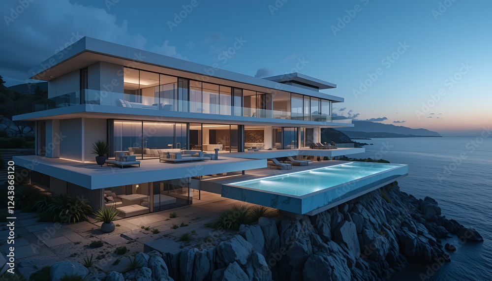 Fototapeta premium swimming pool at night