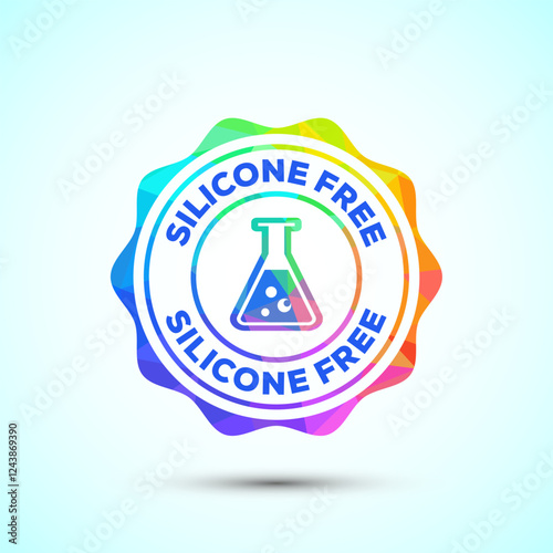 Silicone free icon design illustration, Best Silicone free sign, symbol Low poly style