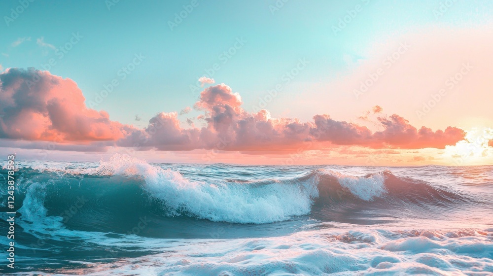 Serene Sunset Ocean Wave Serene Sunset Ocean Wave