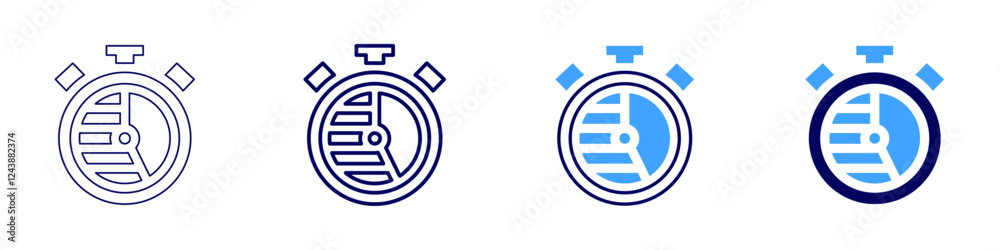 Timer stop icon in 4 different styles. Thin Line, Line, Bold, and Bold Line. Duotone style. Editable stroke Timer stop icon in 4 different styles. Thin Line, Line, Bold, and Bold Line. Duotone style. Editable stroke