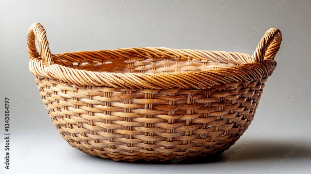 Obraz premium wicker basket isolated on transparent background