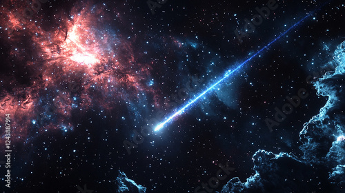 Cosmic shooting star streaking through deep space