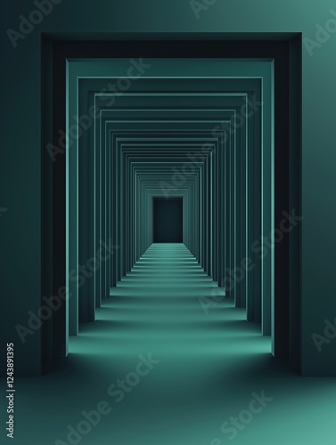 Modern abstract gradient background in an empty luxury studio room with multiple perspectives