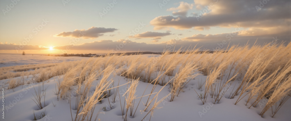 A landscape photograph of wild grass growing in a open field A landscape photograph of wild grass growing in a open field