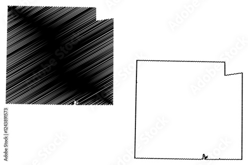 Collin County, Texas (Counties in Texas, United States of America,USA, U.S., US) map vector illustration, scribble sketch Collin map