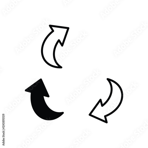 Upcycling icon vector stock illustration
