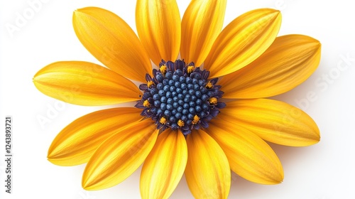 yellow daisy isolated on transparent background