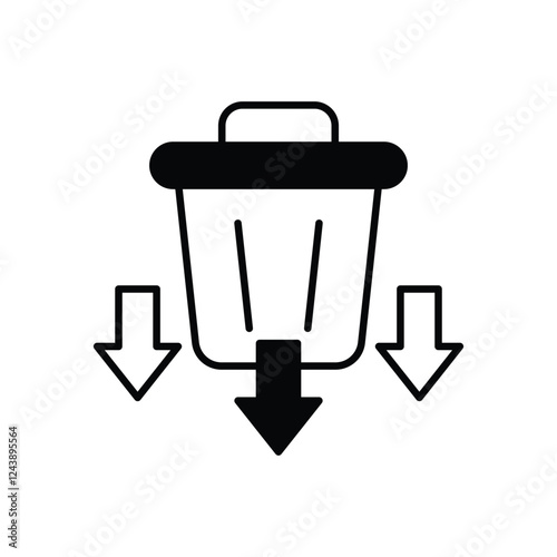 Waste Reduction icon vector stock illustration