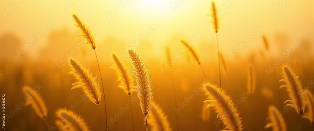 A landscape photograph of wild grass growing in a open field A landscape photograph of wild grass growing in a open field