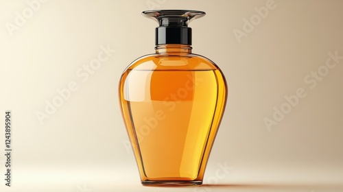 yellow plastic bottle and container for cosmetic product isolated on transparent background