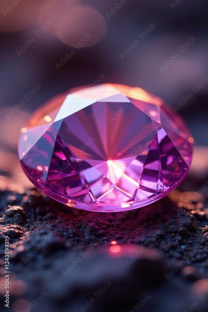 Shimmering purple tones of Zultanite change to rose in sunlight, rose, faceted Shimmering purple tones of Zultanite change to rose in sunlight, rose, faceted