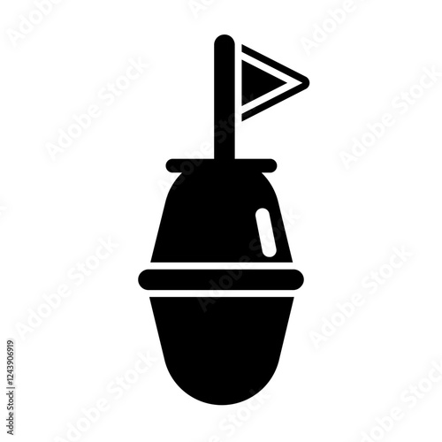 Wave gauge system glyph icon