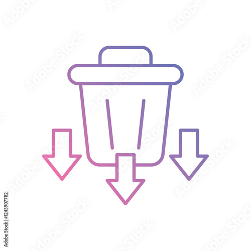 Waste Reduction icon vector stock illustration
