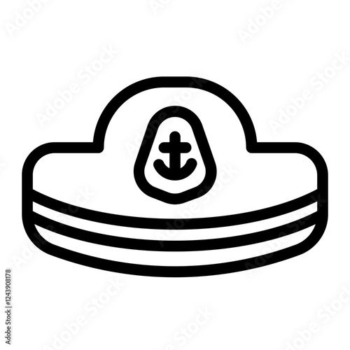 sailor hat line icon