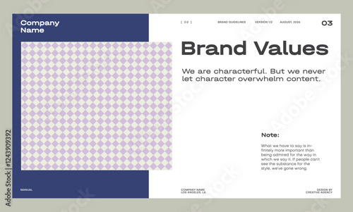 Brand identity guideline template to create visual identity of your company.