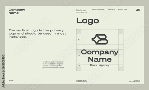 Brand identity guideline template to create visual identity of your company.