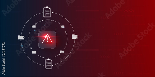 concept of Spam file Warning alert
