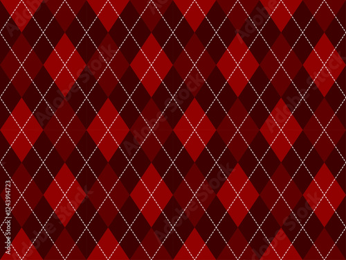 red argyle pattern. Seamless geometric background. red argyle pattern for fabric, textile, clothing. VECTOR 