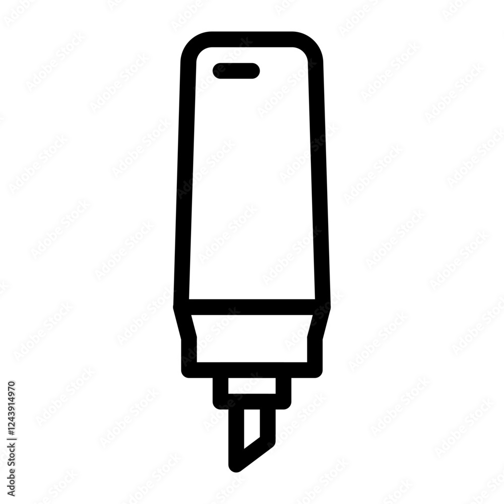 highlighter marker line icon highlighter marker line icon