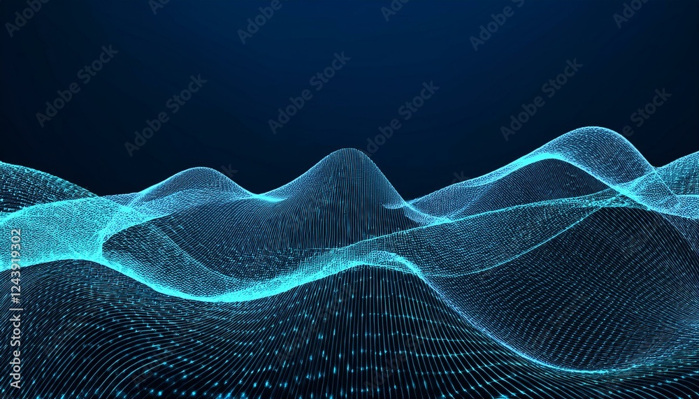 custom made wallpaper toronto digitalmoving digital 3d wave on dark background