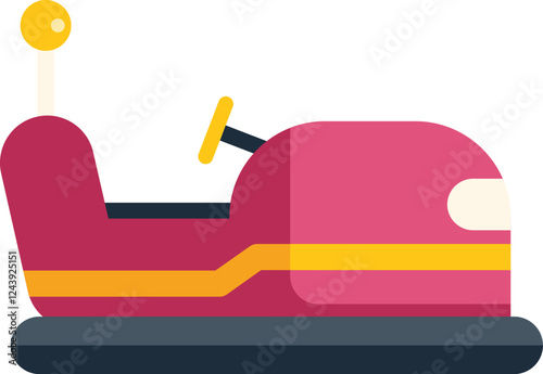 Colorful bumper car waiting for passengers at an amusement park or carnival