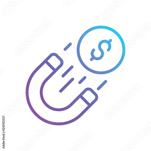 Attract vector icon