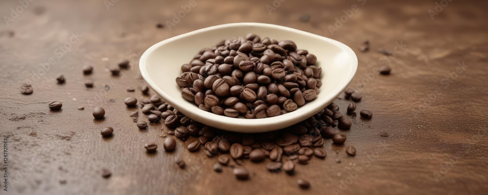 Individual coffee bean with crema on its surface , cream, detail Individual coffee bean with crema on its surface , cream, detail
