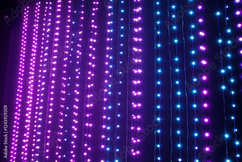 Vibrant LED String Lights Create a Dynamic Backdrop