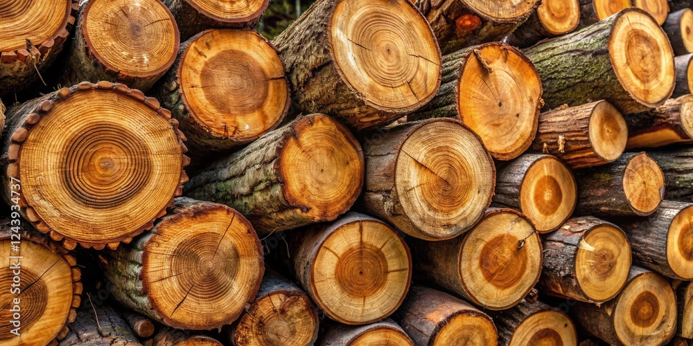 A Stack of Logs Showing Beautiful Wood Grain Patterns and Texture A Stack of Logs Showing Beautiful Wood Grain Patterns and Texture