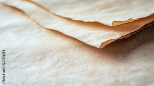 Aged paper sheets with textured surface, showing natural wear and vintage appeal