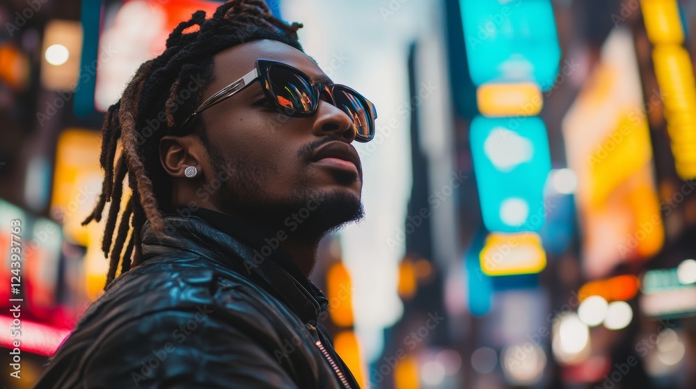 Obraz premium portrait of a black man in new york