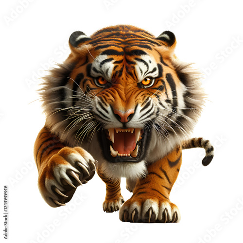 tiger isolated on white background