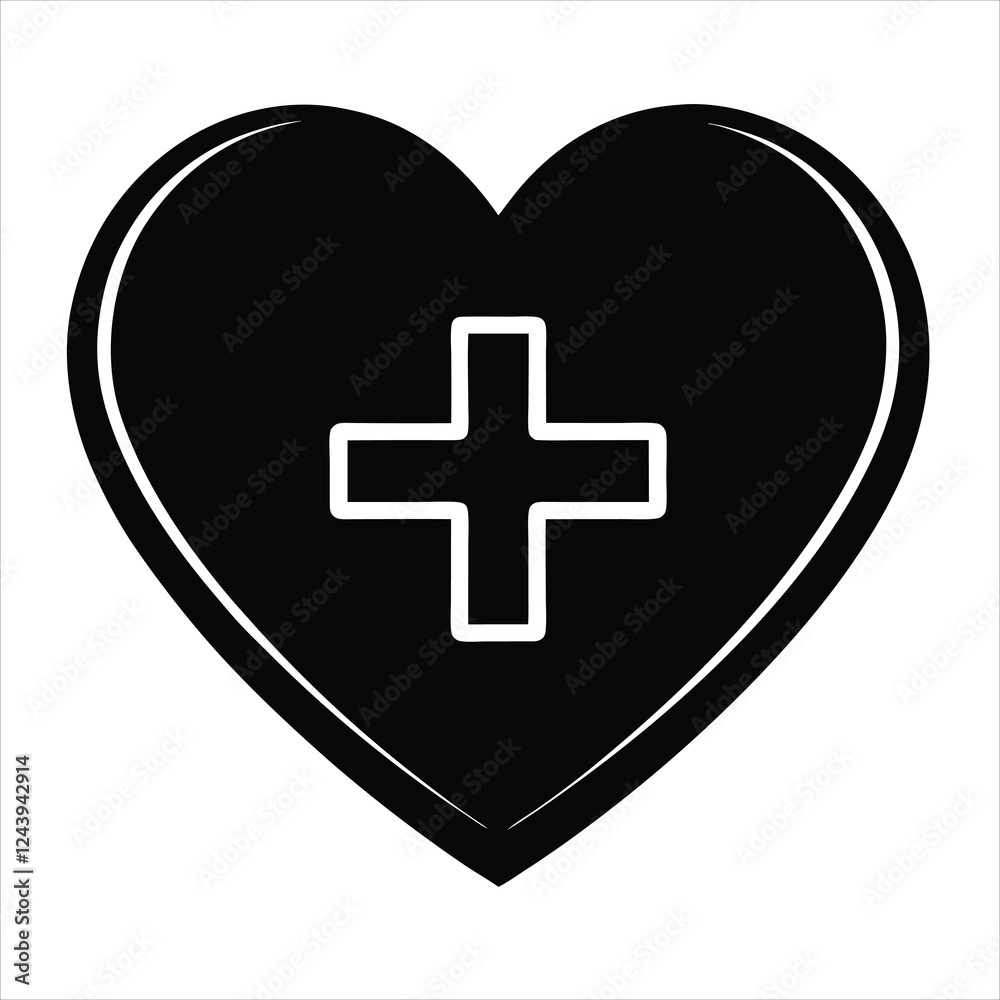 Obraz premium heart icon vector illustration
