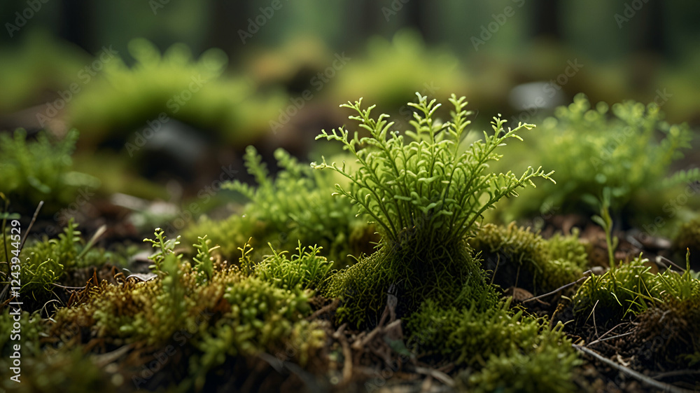 green moss on the ground green moss on the ground
