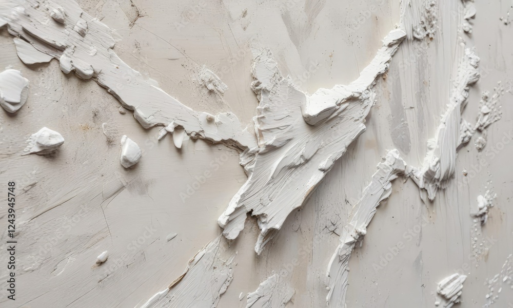 Macro of peeled white paint on textured wall surface , rugged, broken down, desolate, neglected Macro of peeled white paint on textured wall surface , rugged, broken down, desolate, neglected