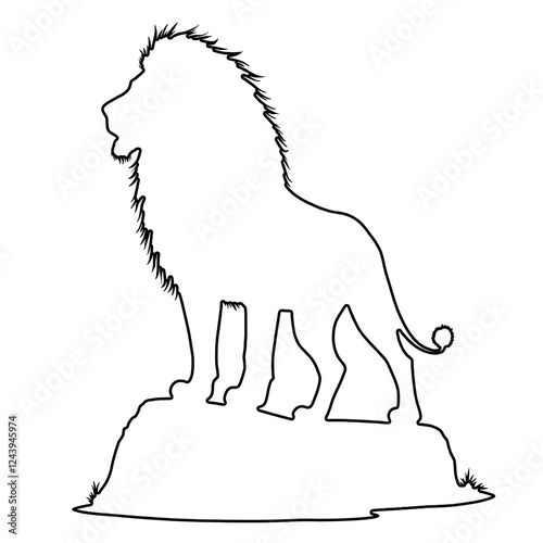 Lion Outline | Lion Illustration | Lion Drawing