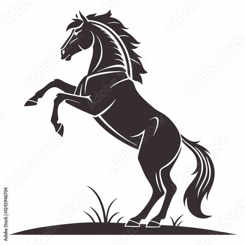 Creative animal icon Horse vector illustration