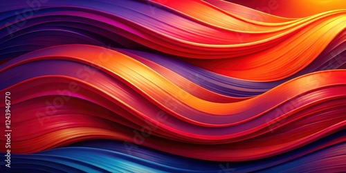 Wallpaper Mural Abstract Swirling Vibrant Hues, Dynamic Color Wave Pattern Torontodigital.ca