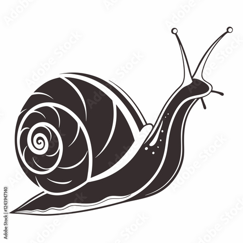 Creative animal icon Snail vector illustration