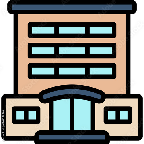 hotel building icon
