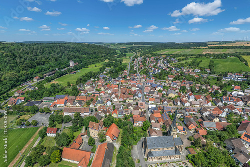 Ausblick auf das idyllische Laudenbach bei Weikersheim in Tauberfranken photo