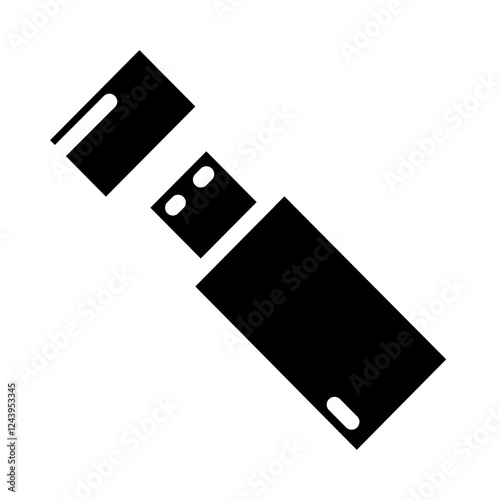 usb storage solid icon