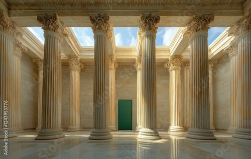 Supreme Court Building Architecture Columns Justice Historical Washington D.C. Federal Government Design photo