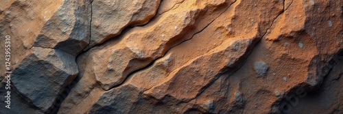 Rough, textured surface of a rock with small cracks and crevices, geology, texture