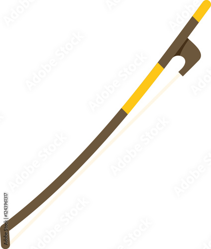 Bow isolated on white background, essential accessory for playing string instruments